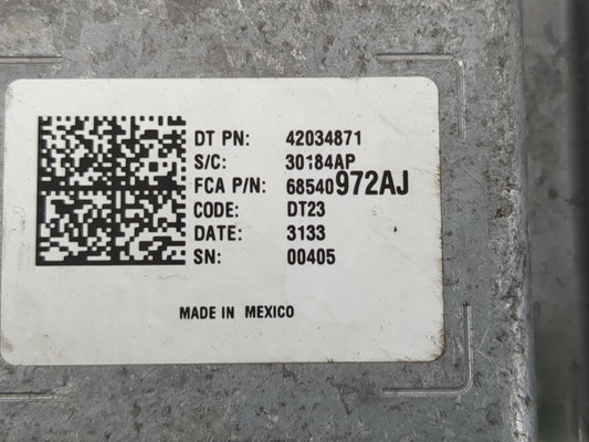 2022 Dodge Ram 1500 PCM Engine Control Computer ECU ECM PCU OEM P/N:68540972AJ P68626319AB Fits Fits 2021 OEM Used Auto Parts