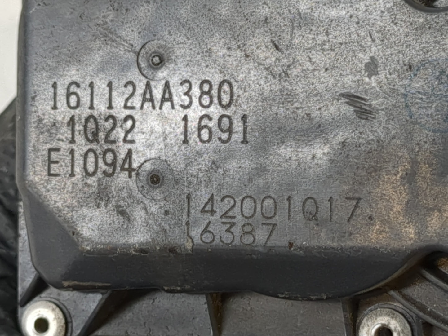 2012-2016 Subaru Impreza Throttle Body P/N:16112AA380 Fits Fits 2011 2012 2013 2014 2015 2016 2017 2018 OEM Used Auto Parts - Oemusedautoparts1.com