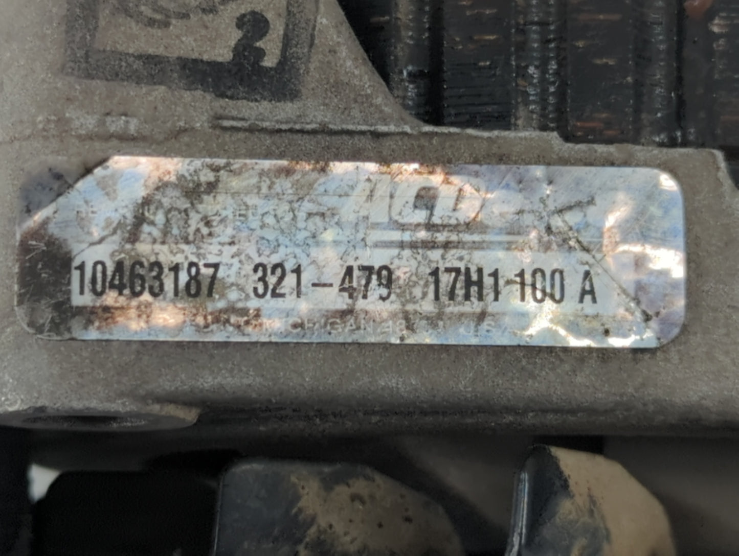 1989 Chevrolet Cavalier Alternator Replacement Generator Charging Assembly Engine OEM P/N:10463187 Fits OEM Used Auto Parts