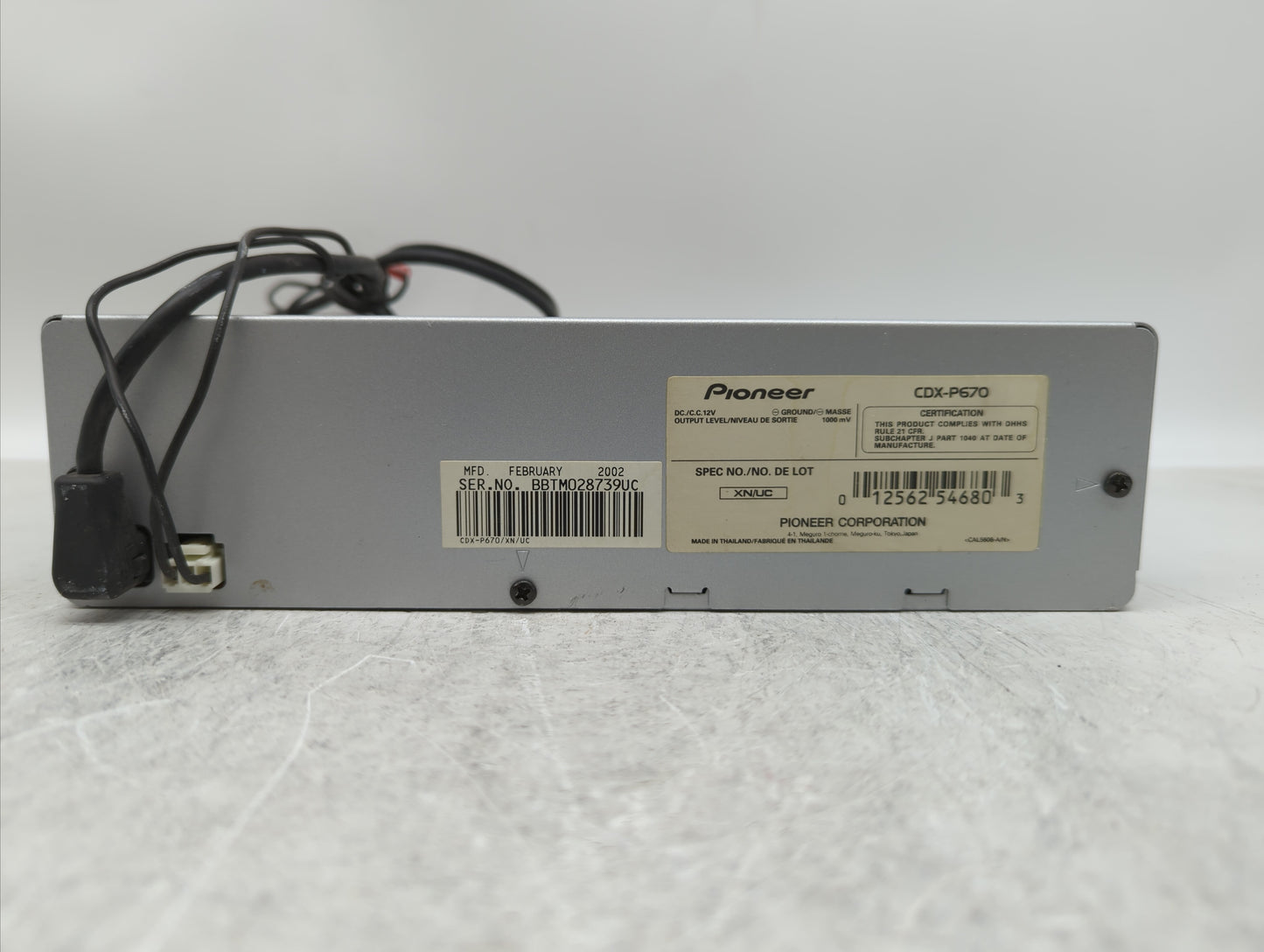 1991 Toyota Land Cruiser Radio AM FM Cd Player Receiver Replacement P/N:CDX-P670 Fits OEM Used Auto Parts - Oemusedautoparts