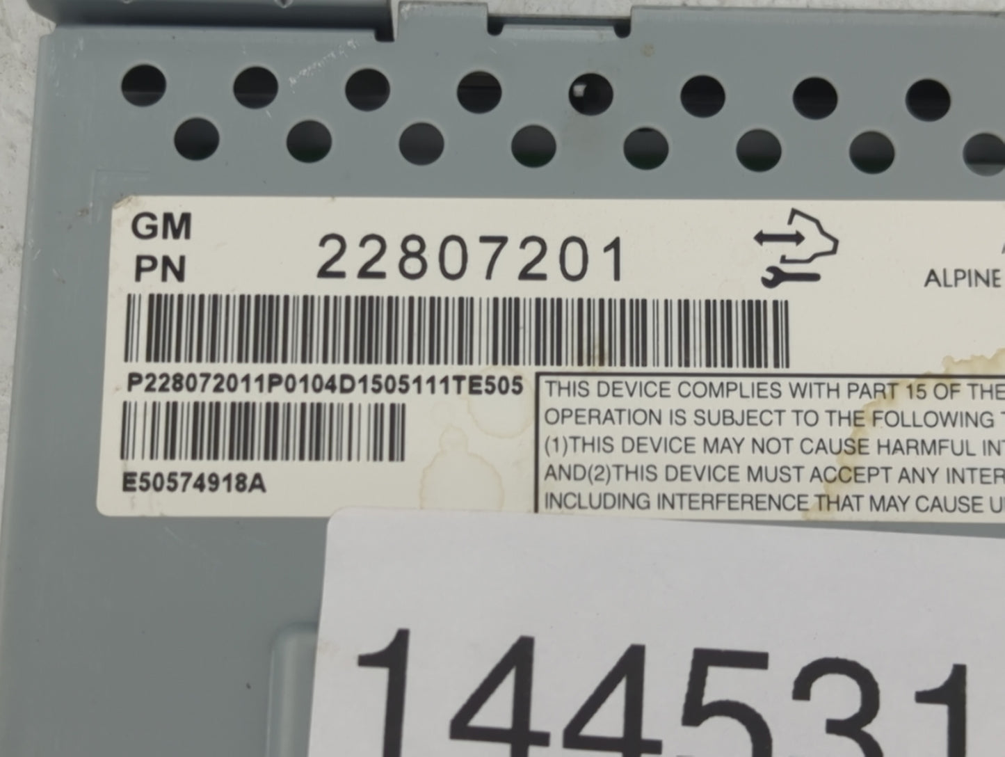 Ford Explorer Information Display Screen 1445314 - Oemusedautoparts1.com