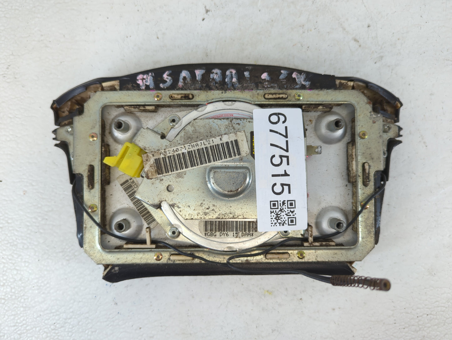1993-1995 Gmc Safari Air Bag Driver Left Steering Wheel Mounted P/N:gbg dy6 15 DAA AB2407IZNAJL21 Fits Fits 1993 1994 1995 O