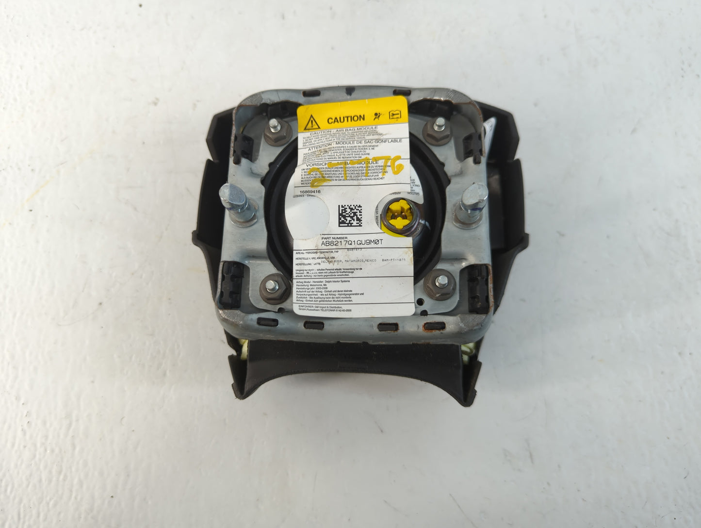 1995 Gmc Yukon Xl 2500 Air Bag Driver Left Steering Wheel Mounted P/N:AB60471E6WF Fits Fits 1996 1997 OEM Used Auto Parts -