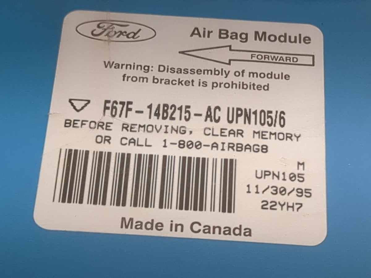1996 Ford Explorer Safety Restraint Srs Airbag Control Module - Oemusedautoparts1.com