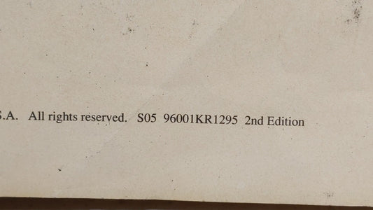 1996 Saturn Sl2 Owners Manual Book Guide OEM Used Auto Parts