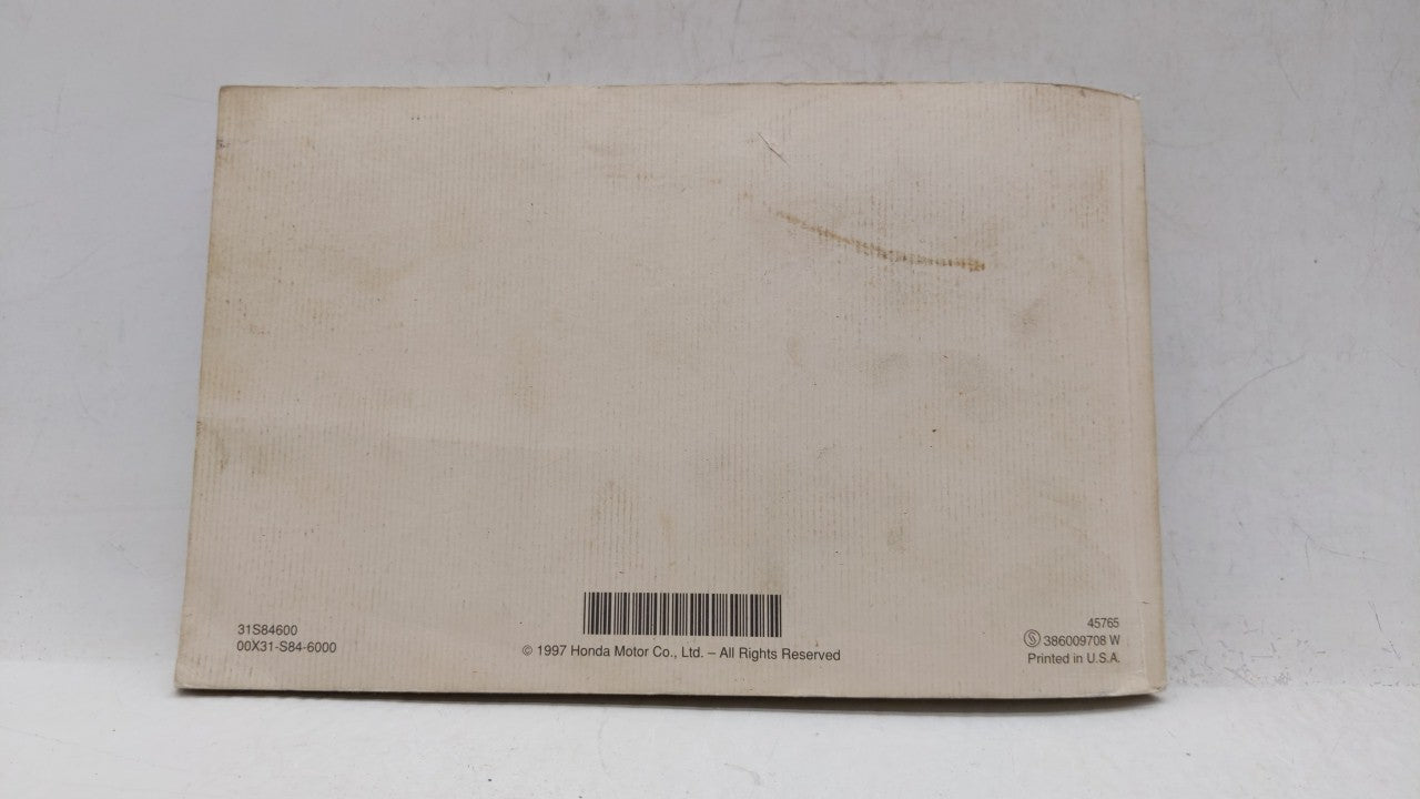 1998 Honda Accord Owners Manual Book Guide OEM Used Auto Parts - Oemusedautoparts1.com