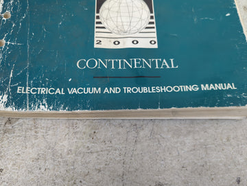 1998 Lincoln Continental Owners Manual Book Guide P/N:FCS-12175-98 OEM Used Auto Parts