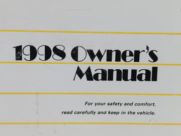1998 Toyota Camry Owners Manual Book Guide P/N:01999-33473 OEM Used Auto Parts