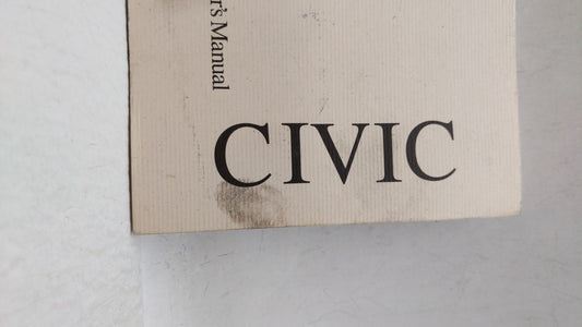 1999 Honda Civic Owners Manual Book Guide OEM Used Auto Parts