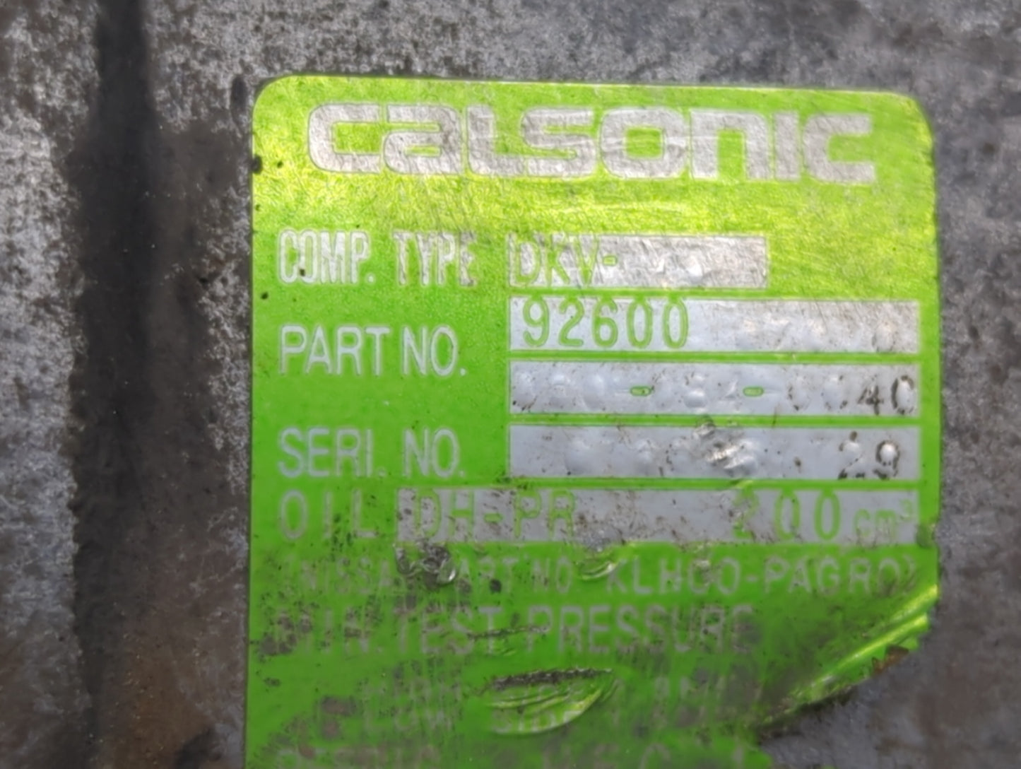 1998-1999 Nissan Altima Air Conditioning A/c Ac Compressor Oem - Oemusedautoparts1.com