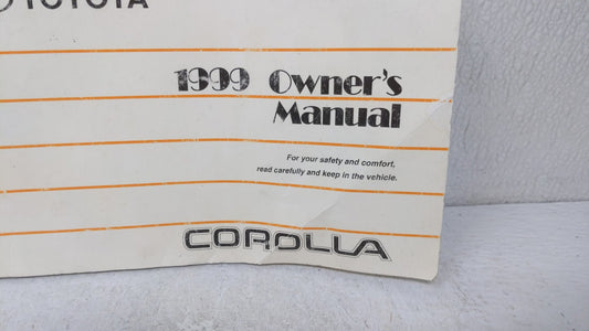 1999 Toyota Corolla Owners Manual Book Guide OEM Used Auto Parts