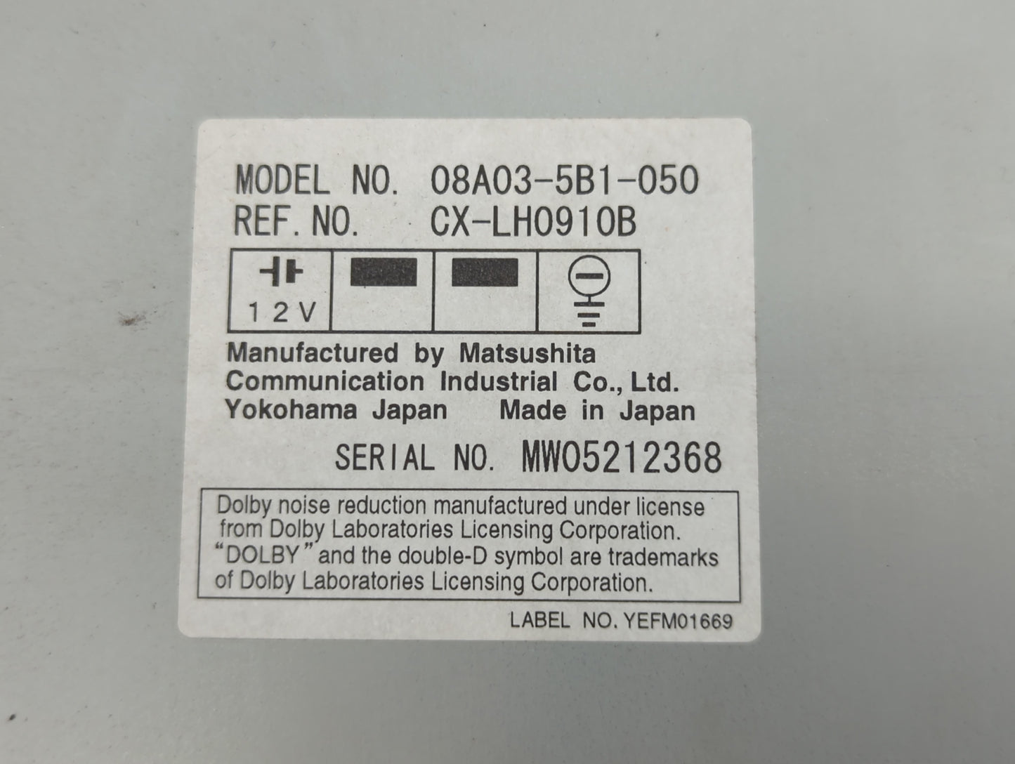 1998-2002 Honda Accord Radio AM FM Cd Player Receiver Replacement P/N:08A03-5B1-050 Fits OEM Used Auto Parts - Oemusedautopa