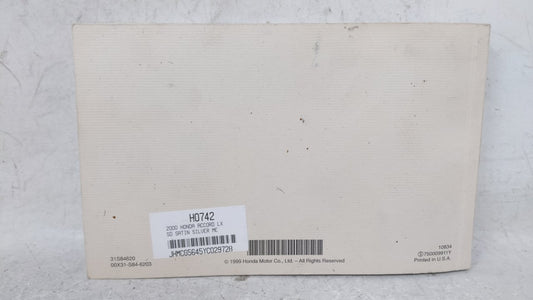 2000 Honda Civic Owners Manual Book Guide OEM Used Auto Parts