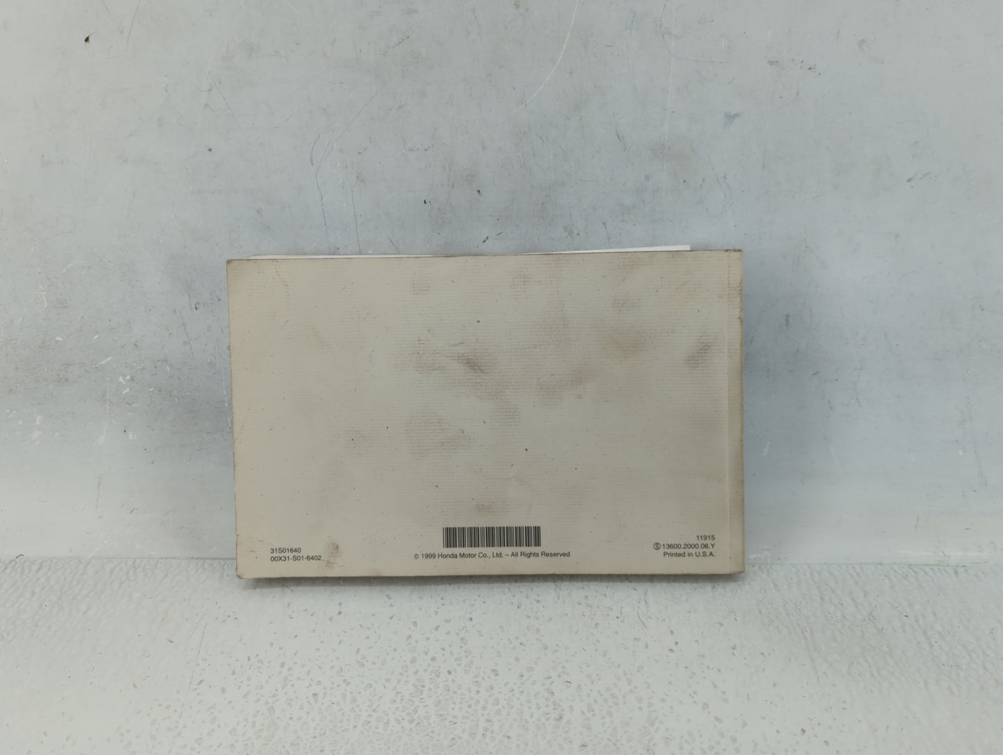 2000 Honda Civic Owners Manual Book Guide P/N:00X31-S01-6402 31S01640 OEM Used Auto Parts - Oemusedautoparts1.com