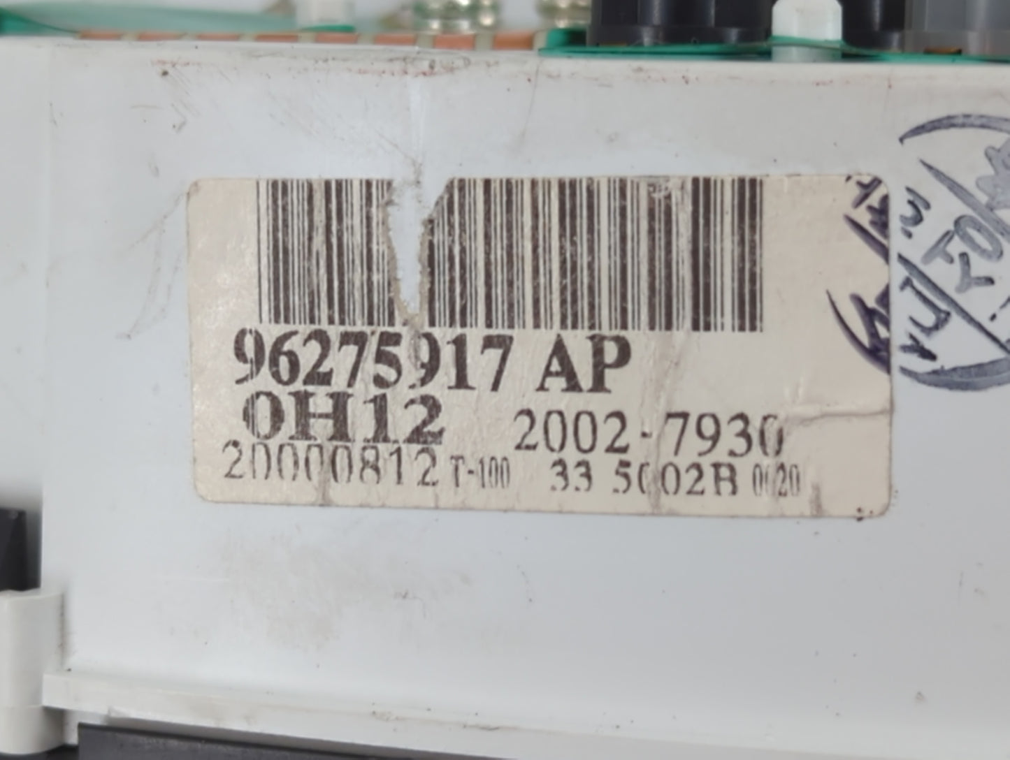 1999-2001 Daewoo Lanos Instrument Cluster Speedometer Gauges P/N:96275917 AP Fits Fits 1999 2000 2001 OEM Used Auto Parts -