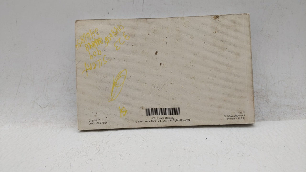 2001 Honda Odyssey Owners Manual Book Guide OEM Used Auto Parts - Oemusedautoparts1.com