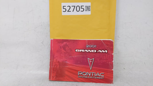 2001 Pontiac Grand Am Owners Manual Book Guide OEM Used Auto Parts