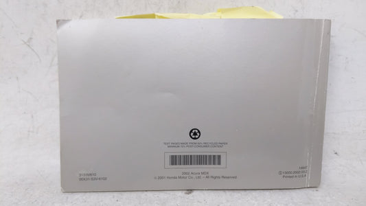2002 Acura Mdx Owners Manual Book Guide OEM Used Auto Parts