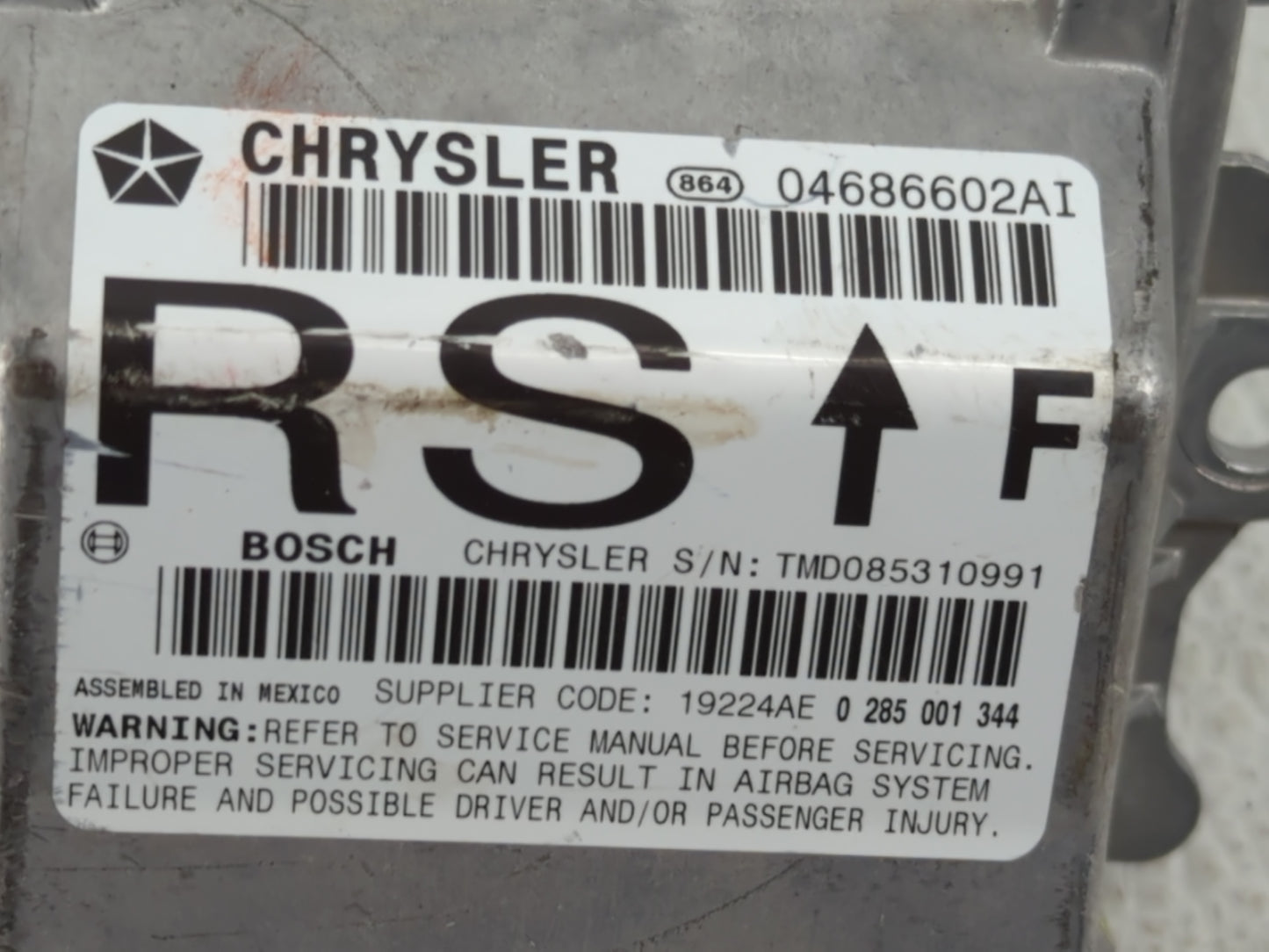 2002 Dodge Caravan PCM Engine Control Computer ECU ECM PCU OEM P/N:04686602AI Fits OEM Used Auto Parts - Oemusedautoparts1.c