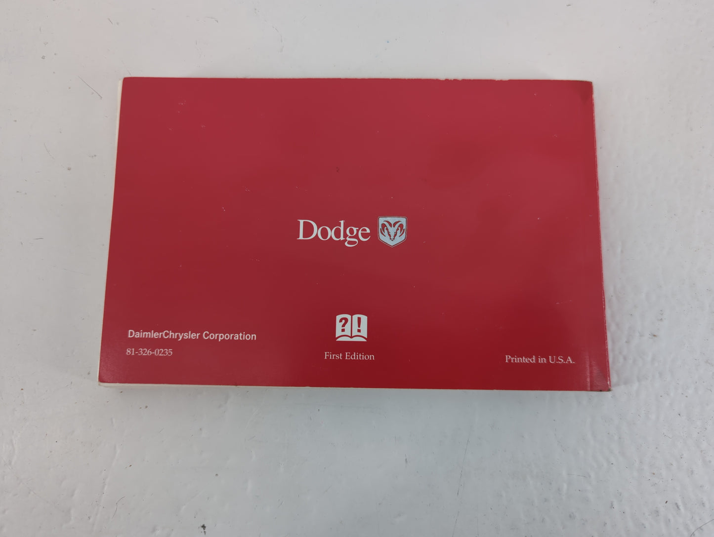 2002 Dodge Durango Owners Manual Book Guide P/N:81-326-0235 OEM Used Auto Parts - Oemusedautoparts1.com