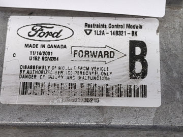 2002-2002 Ford Explorer Safety Restraint Srs Airbag Control Module