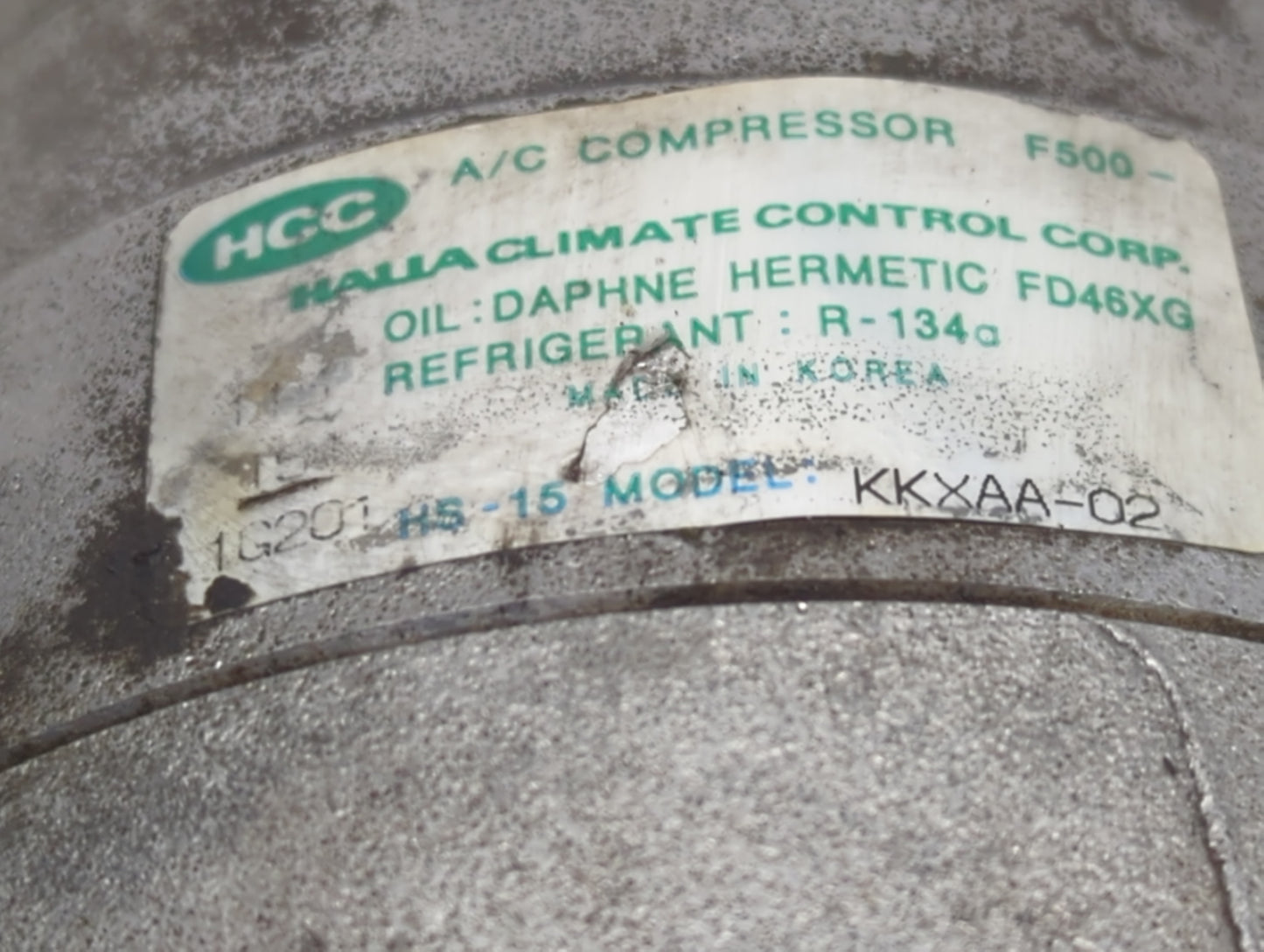 2001-2002 Kia Rio Air Conditioning A/c Ac Compressor Oem - Oemusedautoparts1.com