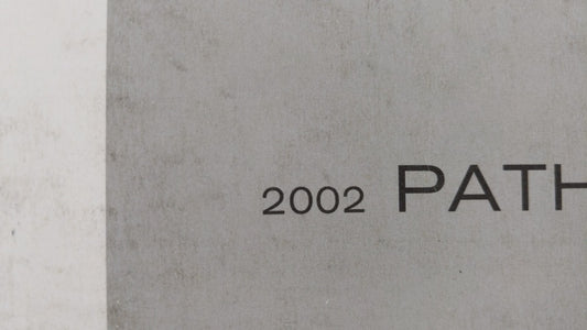 2002 Nissan Pathfinder Owners Manual Book Guide OEM Used Auto Parts