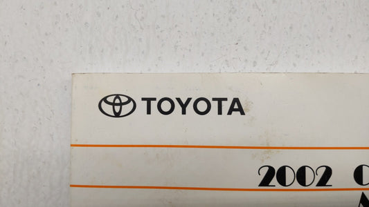 2002 Toyota Camry Owners Manual Book Guide P/N:01999-33544 OEM Used Auto Parts
