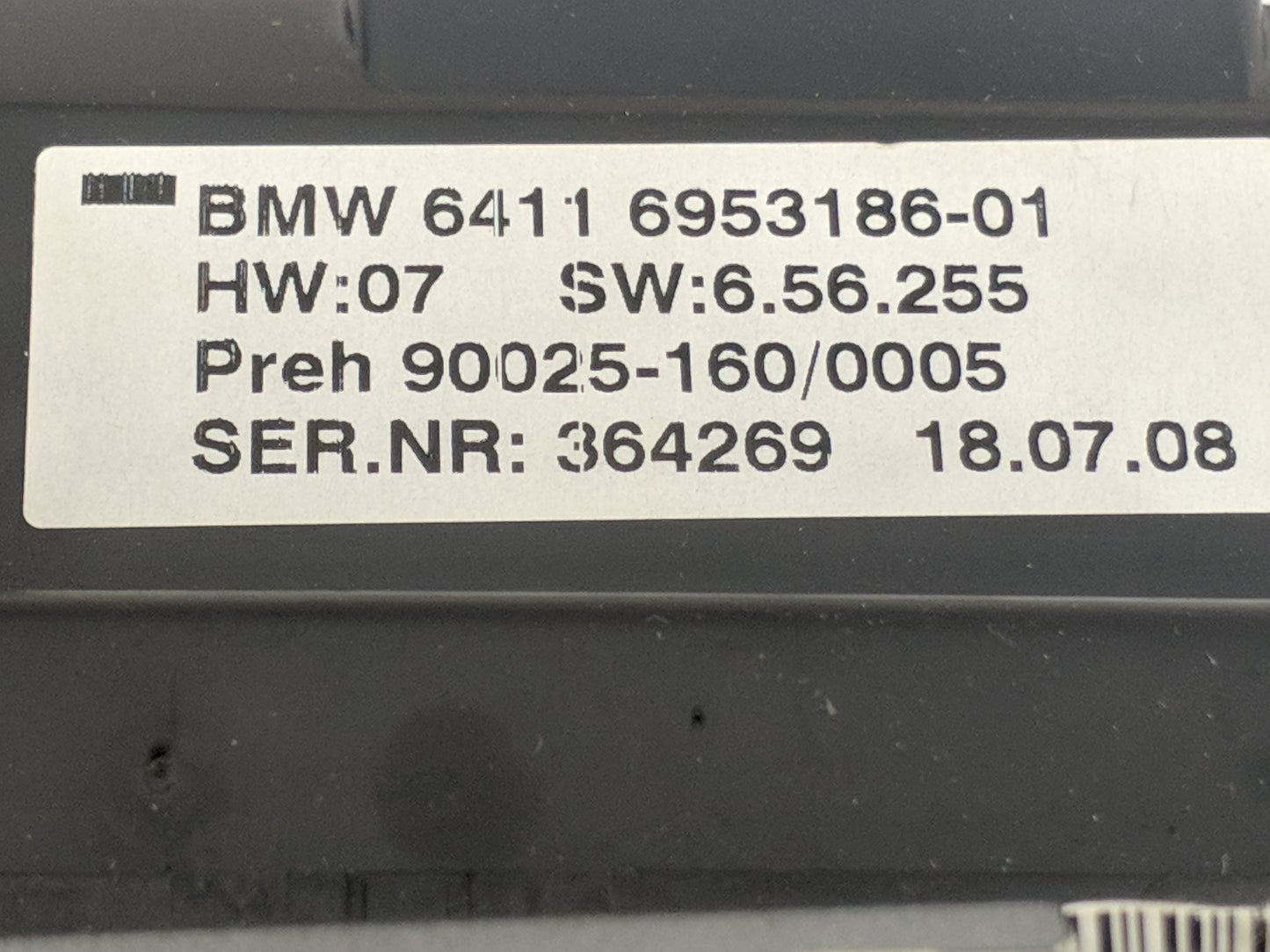 2004-2005 Bmw 760 Climate Control Module Temperature AC/Heater Replacement P/N:64116953186-01 90025-160/0005 Fits OEM Used A