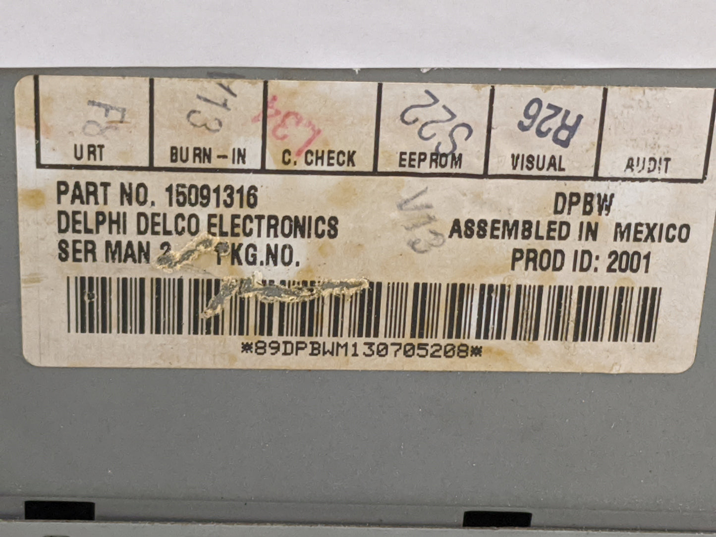 2002-2003 Chevrolet S10 Radio AM FM Cd Player Receiver Replacement P/N:15091316 Fits Fits 2002 2003 OEM Used Auto Parts - Oe