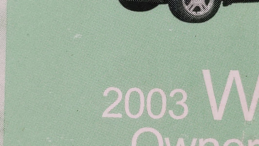 2003 Ford Windstar Owners Manual Book Guide OEM Used Auto Parts