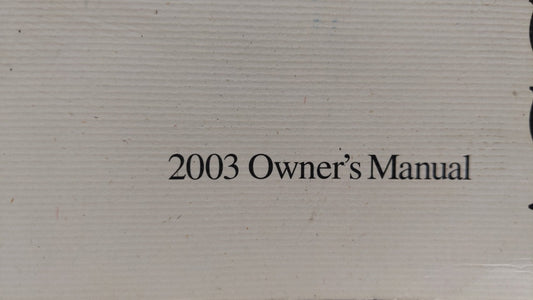 2003 Honda Accord Owners Manual Book Guide OEM Used Auto Parts