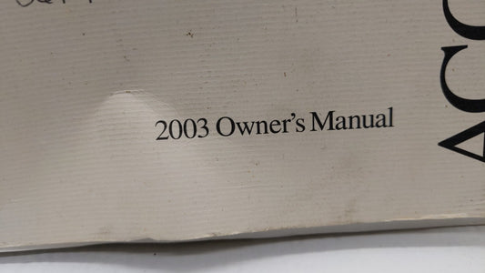 2003 Honda Accord Owners Manual Book Guide OEM Used Auto Parts
