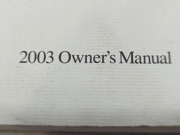2003 Honda Accord Owners Manual Book Guide OEM Used Auto Parts