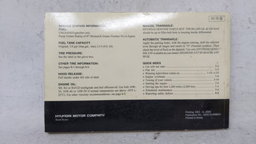 2003 Hyundai Accent Owners Manual Book Guide OEM Used Auto Parts