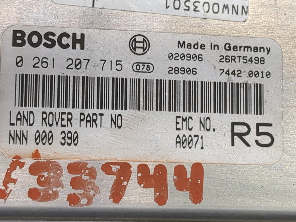 2003-2005 Land Rover Range Rover PCM Engine Control Computer ECU ECM PCU OEM P/N:0261207715 NNN000390 Fits Fits 2003 2004 20