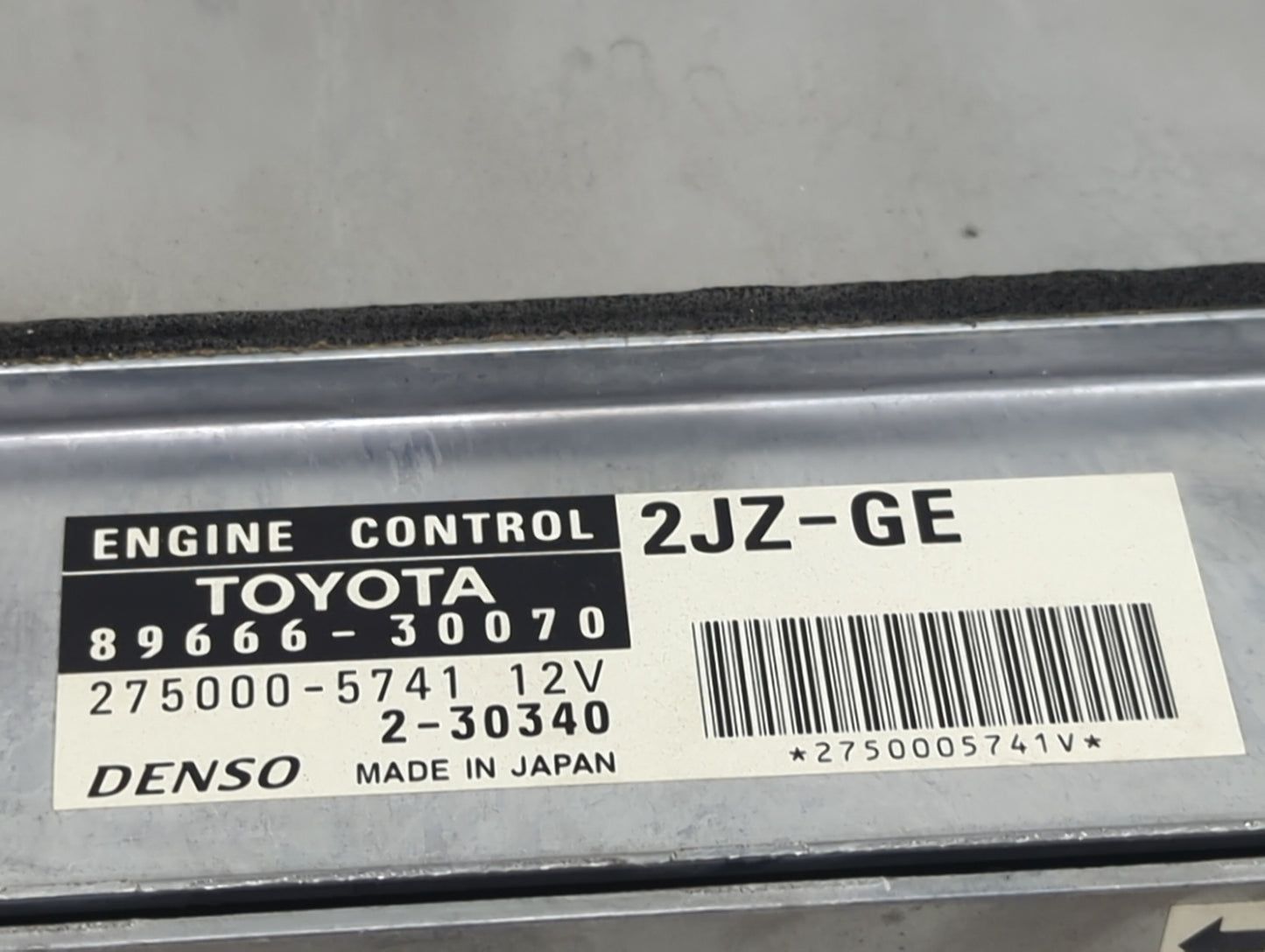 2003 Lexus Gs300 PCM Engine Control Computer ECU ECM PCU OEM P/N:89666-30070 275000-5741 Fits OEM Used Auto Parts - Oemuseda