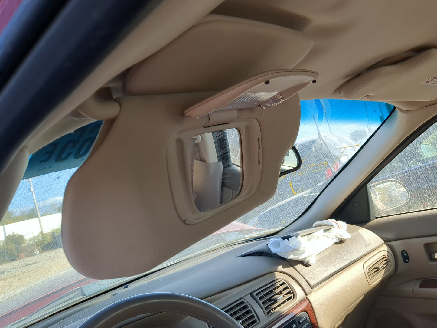 2000-2003 Mercury Sable Sun Visor Shade Replacement Driver Left Mirror Fits Fits 2000 2001 2002 2003 OEM Used Auto Parts - O