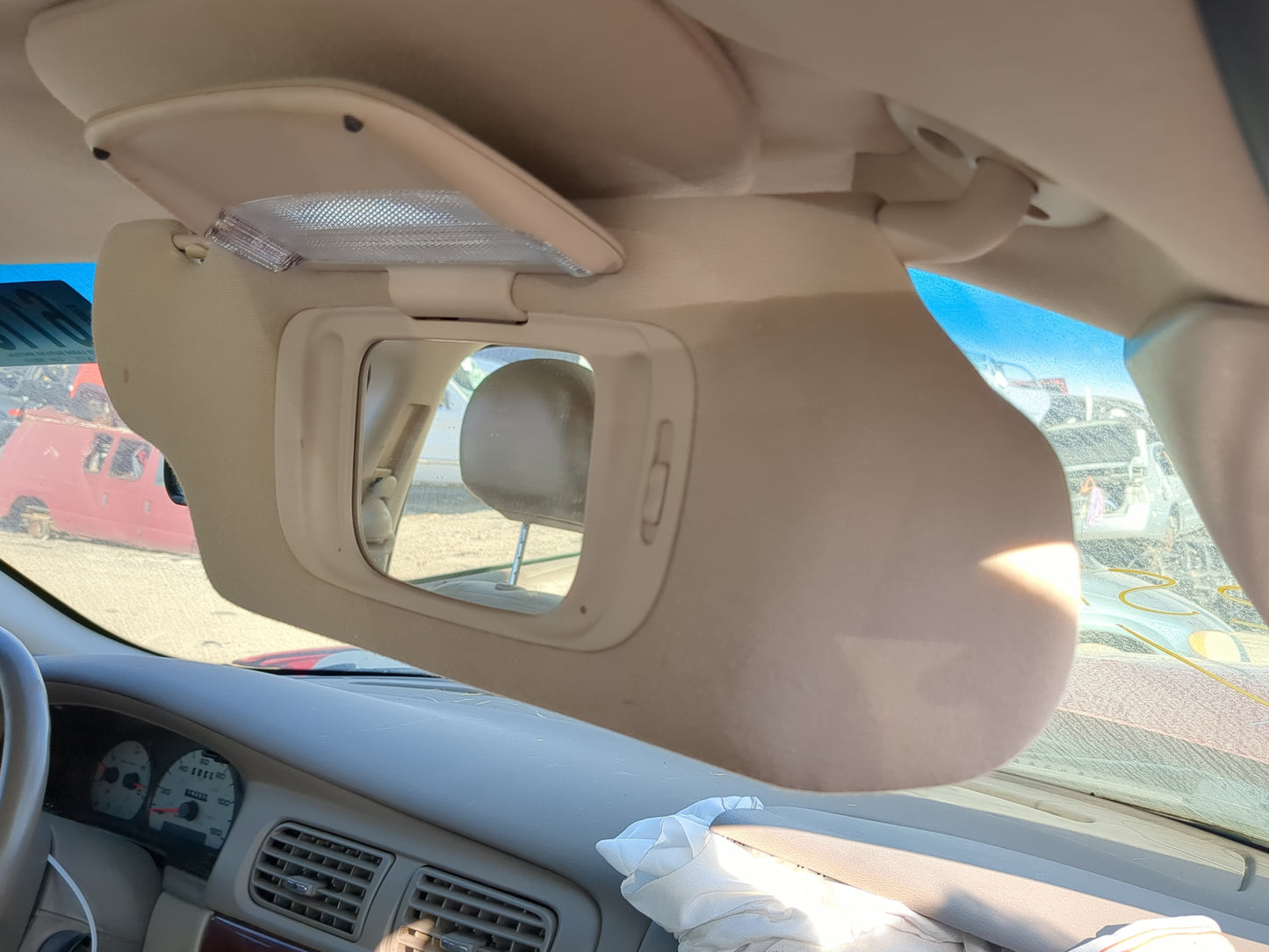 2000-2003 Mercury Sable Sun Visor Shade Replacement Passenger Right Mirror Fits Fits 2000 2001 2002 2003 OEM Used Auto Parts