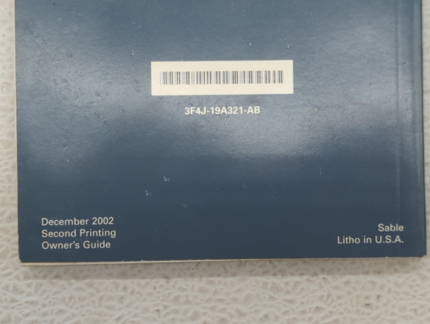 2003 Mercury Sable Owners Manual Book Guide OEM Used Auto Parts - Oemusedautoparts1.com