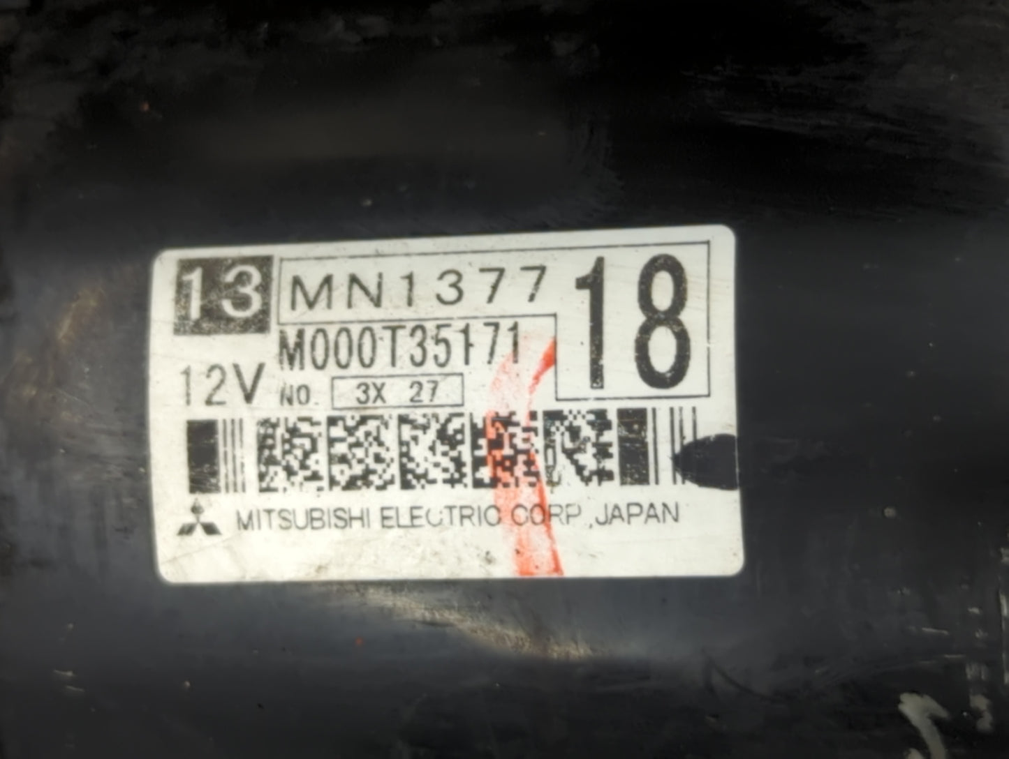 2003-2007 Mitsubishi Lancer Car Starter Motor Solenoid OEM P/N:MN1377 M000T35171 Fits Fits 2003 2004 2005 2006 2007 OEM Used