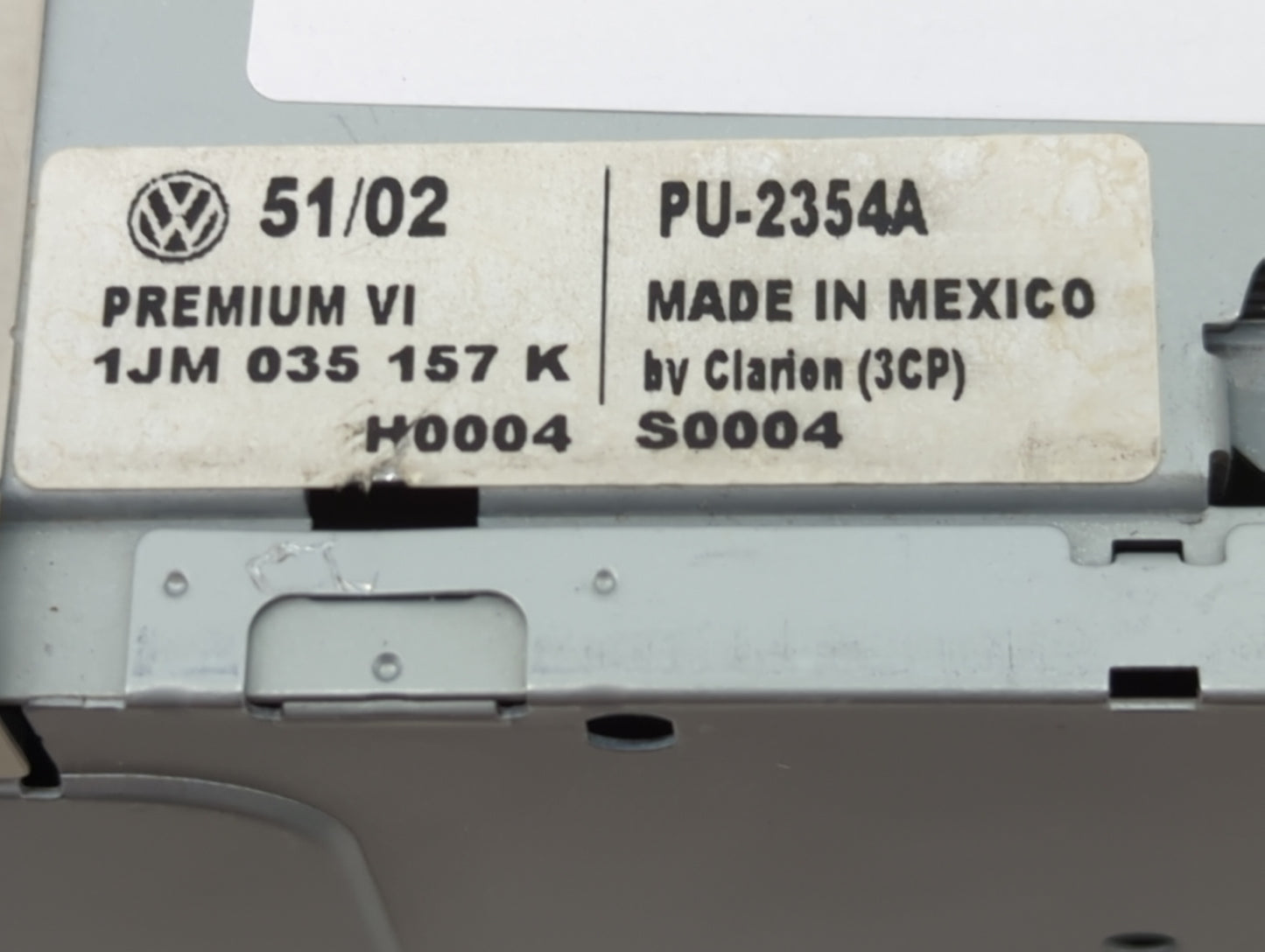 2003 Volkswagen Jetta Radio AM FM Cd Player Receiver Replacement P/N:1JM035157K PU-2354A Fits OEM Used Auto Parts - Oemuseda