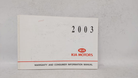 2003 Kia Rio Owners Manual Book Guide OEM Used Auto Parts