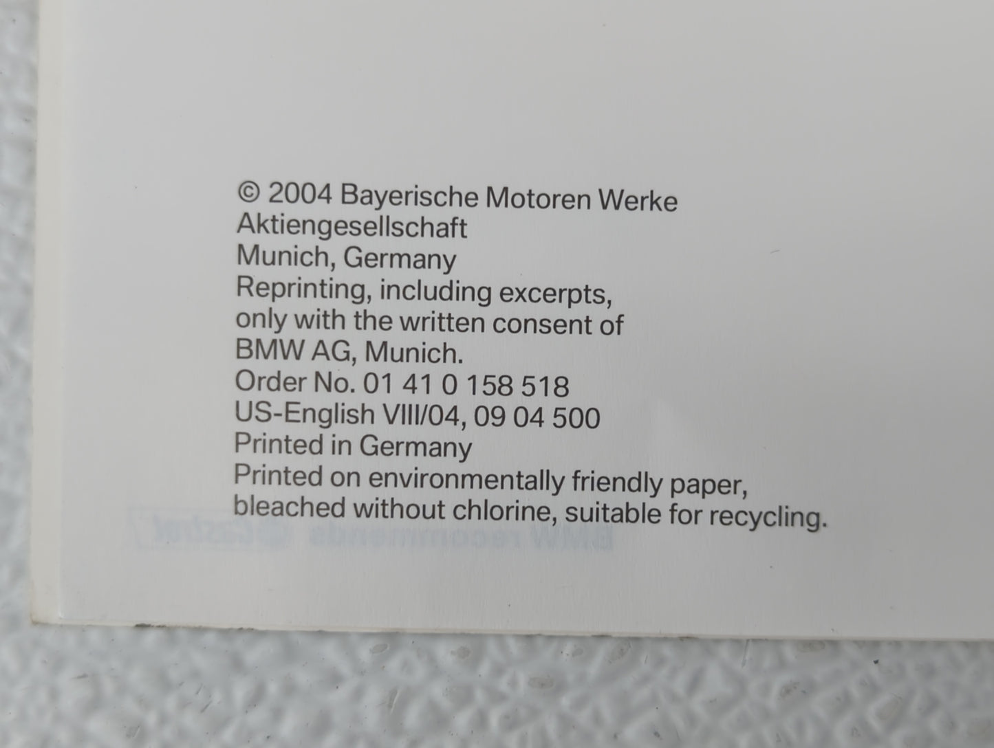 2004 Bmw 525i Owners Manual Book Guide OEM Used Auto Parts - Oemusedautoparts1.com