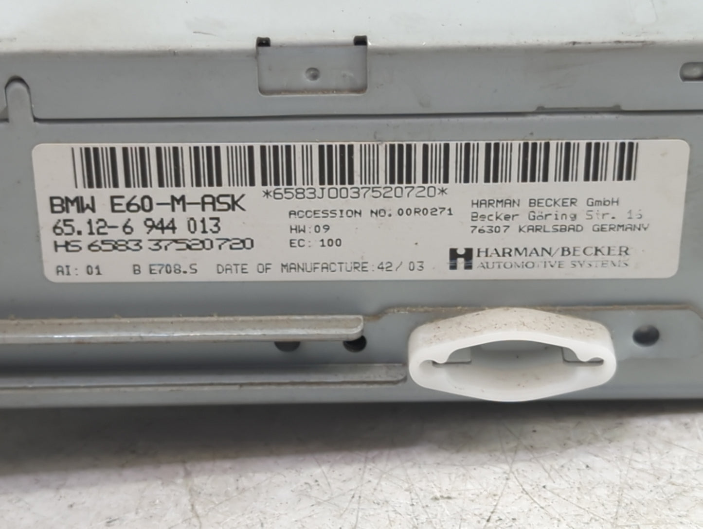 2004-2007 Bmw 530i Radio AM FM Cd Player Receiver Replacement P/N:6512 6 944 013 65126944013 Fits Fits 2004 2005 2006 2007 O