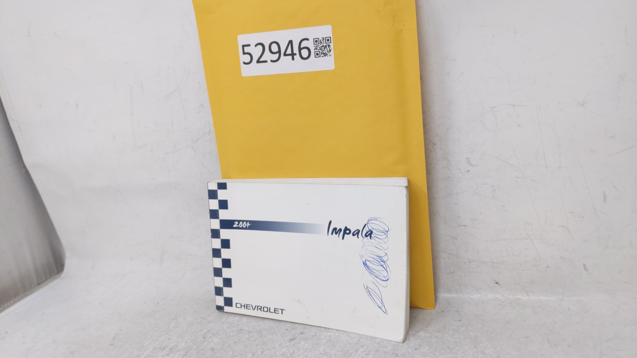 2004 Chevrolet Impala Owners Manual Book Guide OEM Used Auto Parts - Oemusedautoparts1.com