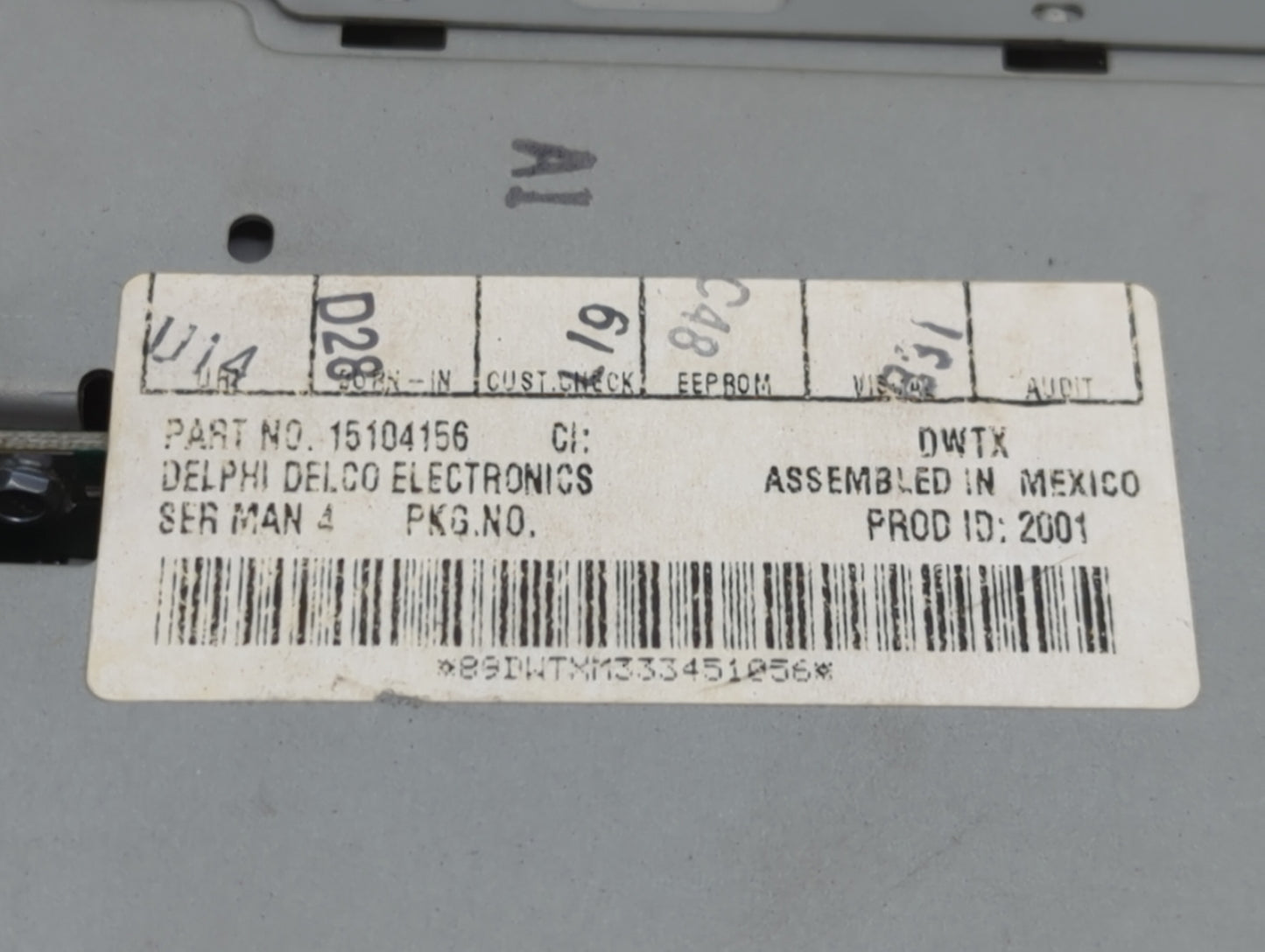 2004 Chevrolet S10 Blazer Radio AM FM Cd Player Receiver Replacement P/N:15104156 Fits OEM Used Auto Parts - Oemusedautopart