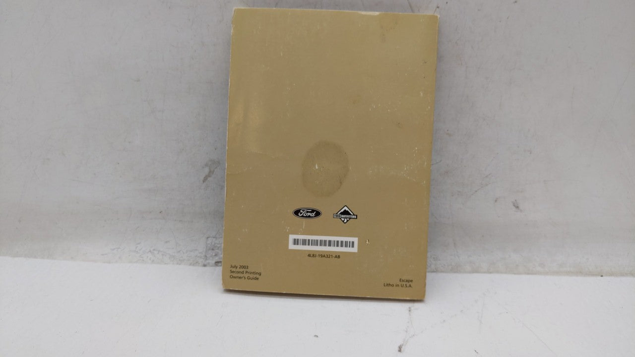 2004 Ford Escape Owners Manual Book Guide OEM Used Auto Parts - Oemusedautoparts1.com