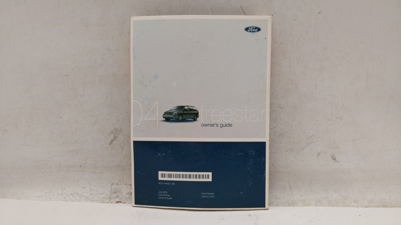 2004 Ford Freestyle Owners Manual Book Guide OEM Used Auto Parts - Oemusedautoparts1.com