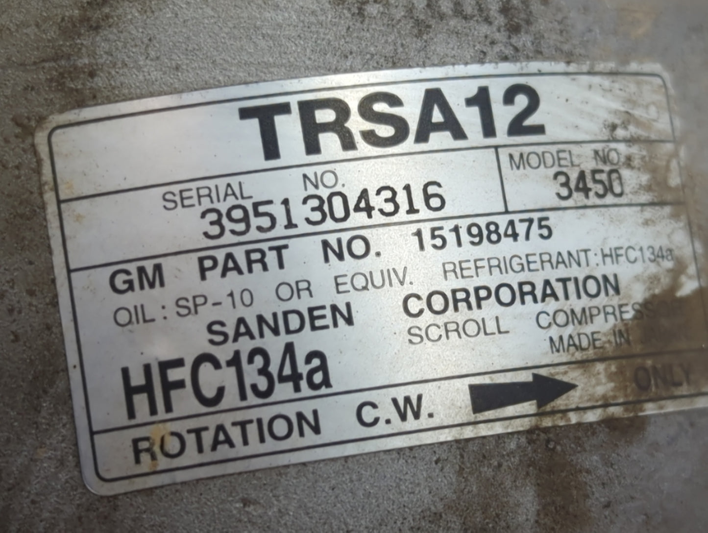 2002-2007 Gmc Envoy Air Conditioning A/c Ac Compressor Oem - Oemusedautoparts1.com